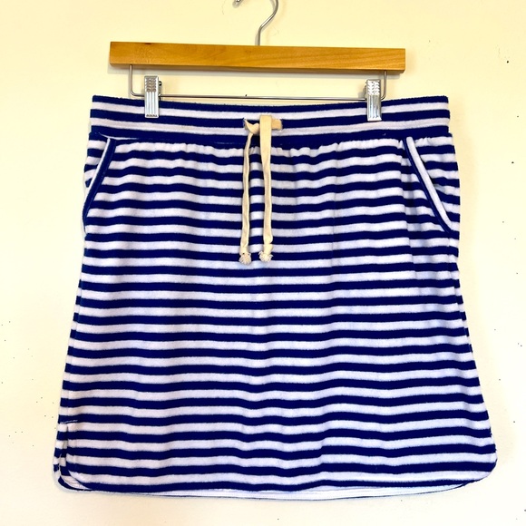 J. Crew Dresses & Skirts - J. Crew Striped Blue and White Terry Mini Skirt